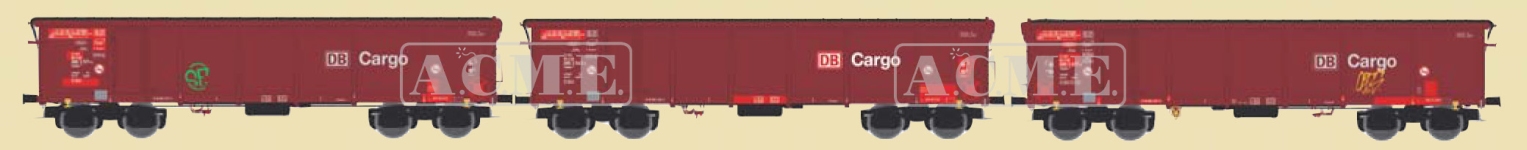 ACME 45199 - H0 - 3-tlg. Set Offene Güterwagen Tamns 895, DB Cargo, Ep. V-VI - Set 4